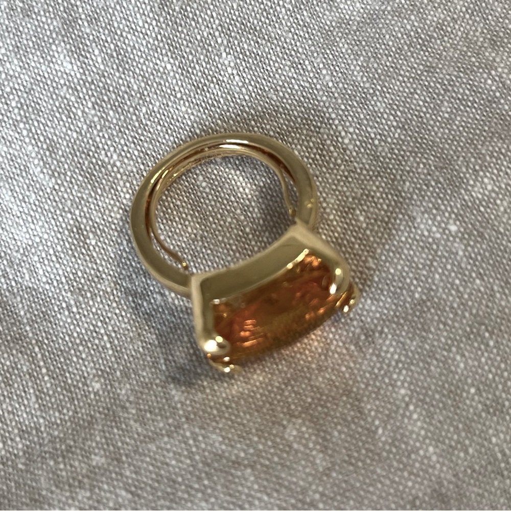 Kate Spade gold color cocktail ring. Large size.